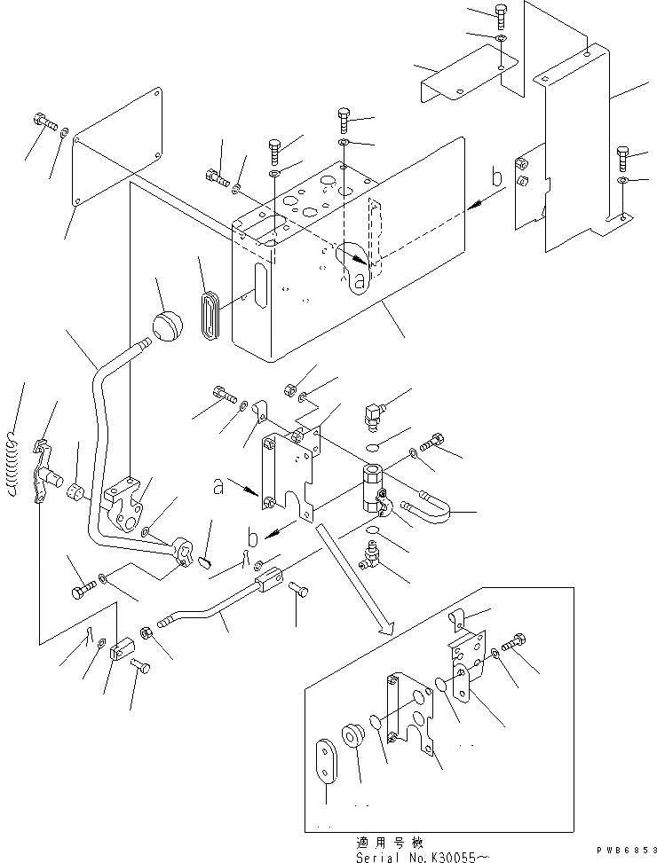 Схема запчастей Komatsu PC750SE-6K - ЛЕВ. СТОЙКА (СТОЙКА) КАБИНА ОПЕРАТОРА И СИСТЕМА УПРАВЛЕНИЯ