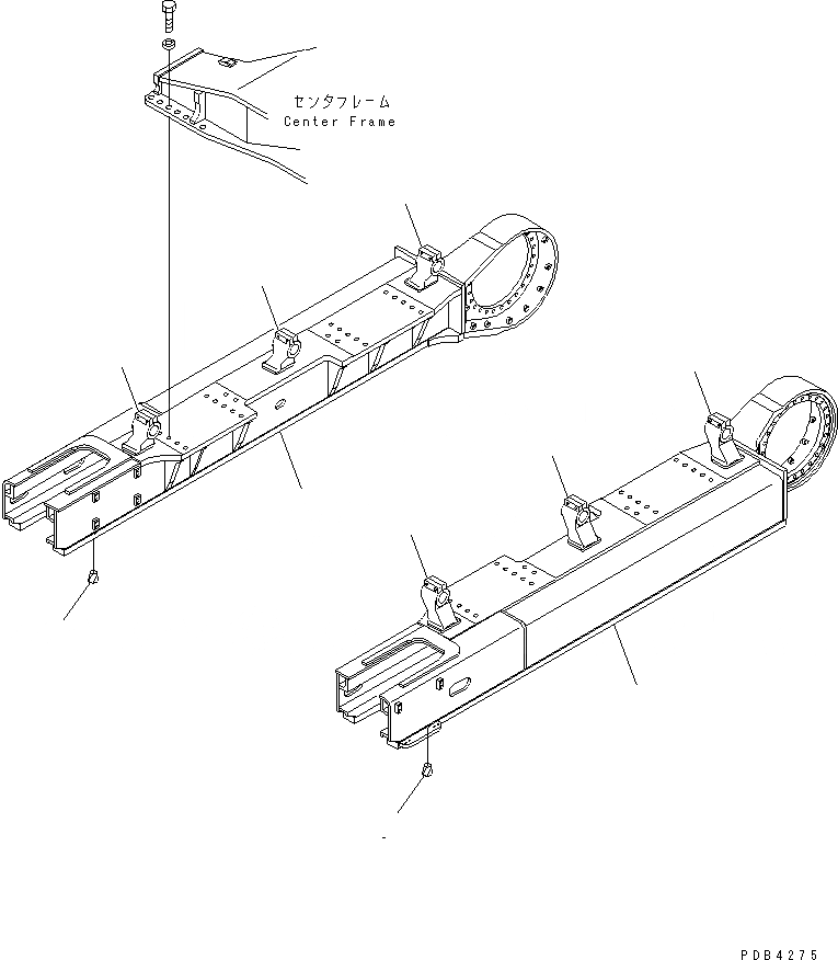 Схема запчастей Komatsu PC750SE-6K - ГУСЕНИЧНАЯ РАМА(№K-K999) ХОДОВАЯ