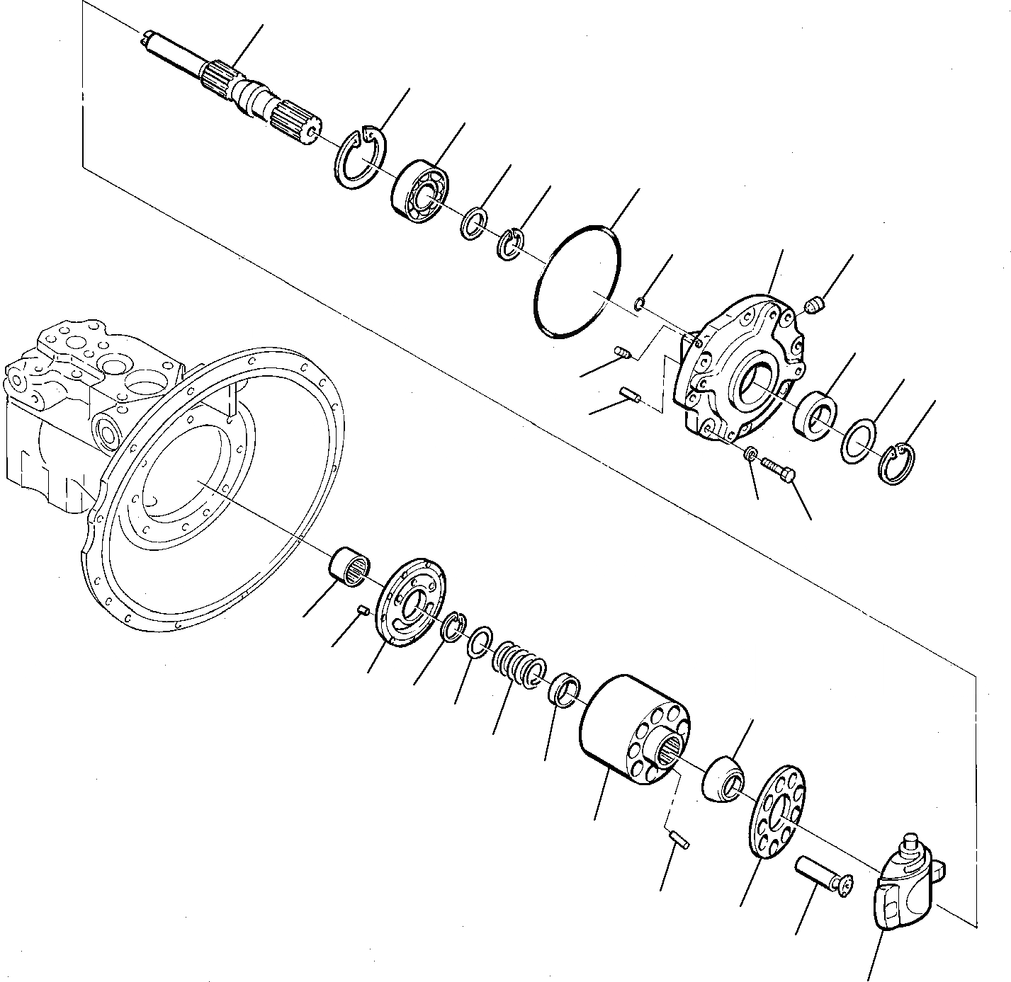 Схема запчастей Komatsu PC75-1 - ГИДР. НАСОС. (/) УПРАВЛ-Е РАБОЧИМ ОБОРУДОВАНИЕМ