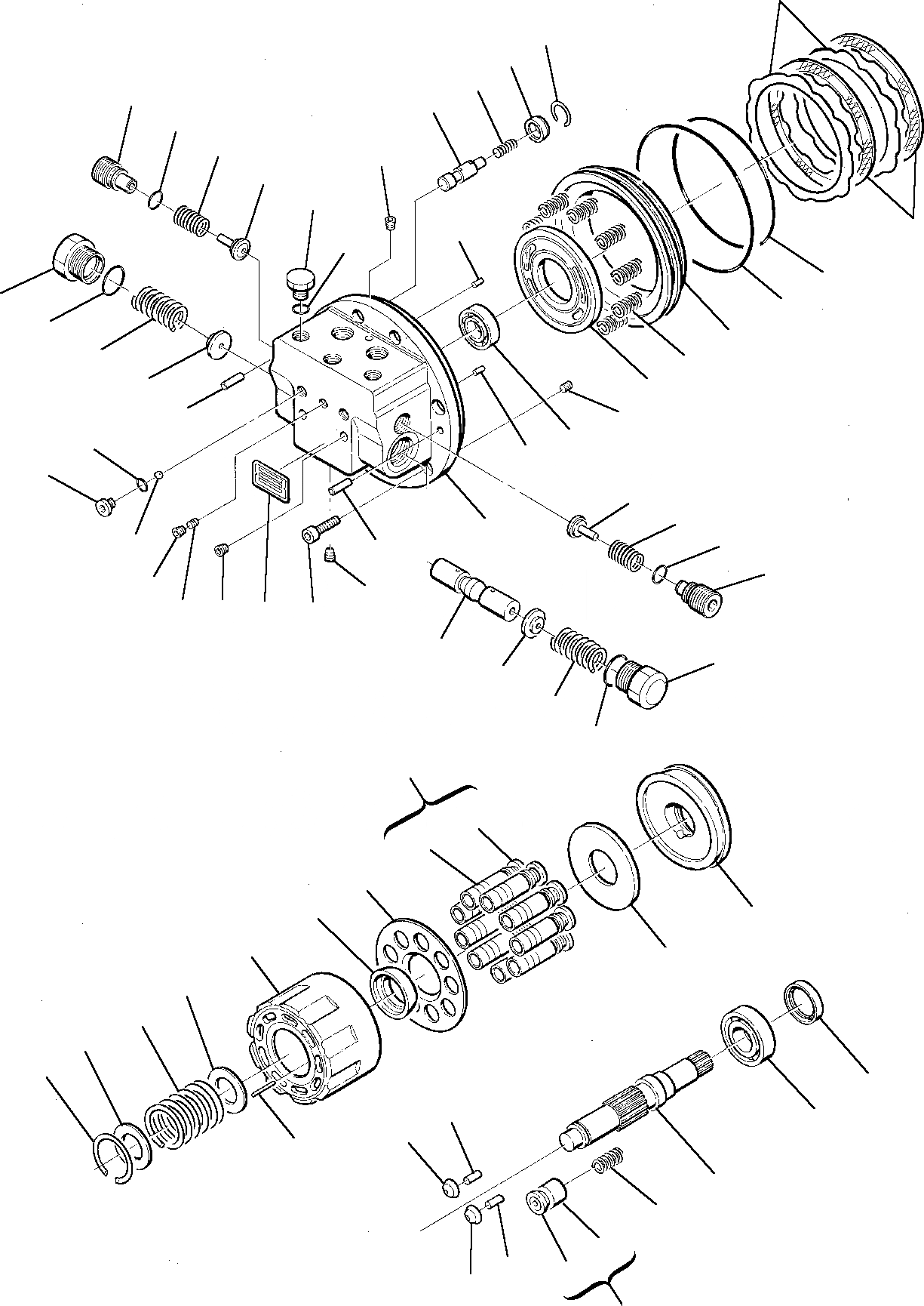 Схема запчастей Komatsu PC75-1 - КОНЕЧНАЯ ПЕРЕДАЧА (/) УПРАВЛ-Е РАБОЧИМ ОБОРУДОВАНИЕМ