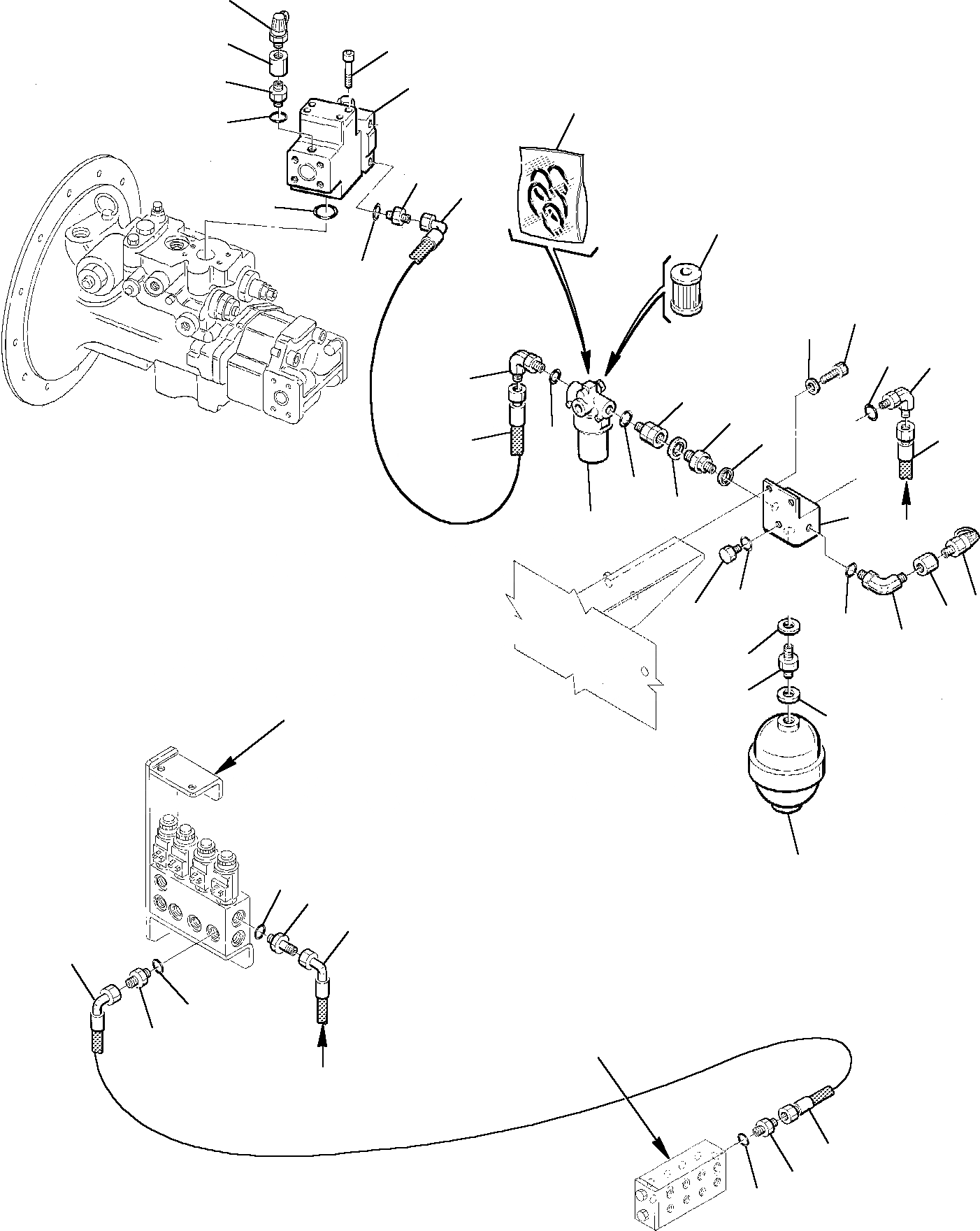 Схема запчастей Komatsu PC75-1 - ГИДРОЛИНИЯ (КЛАПАН PPCЛИНИЯ ПОДАЧИ) УПРАВЛ-Е РАБОЧИМ ОБОРУДОВАНИЕМ