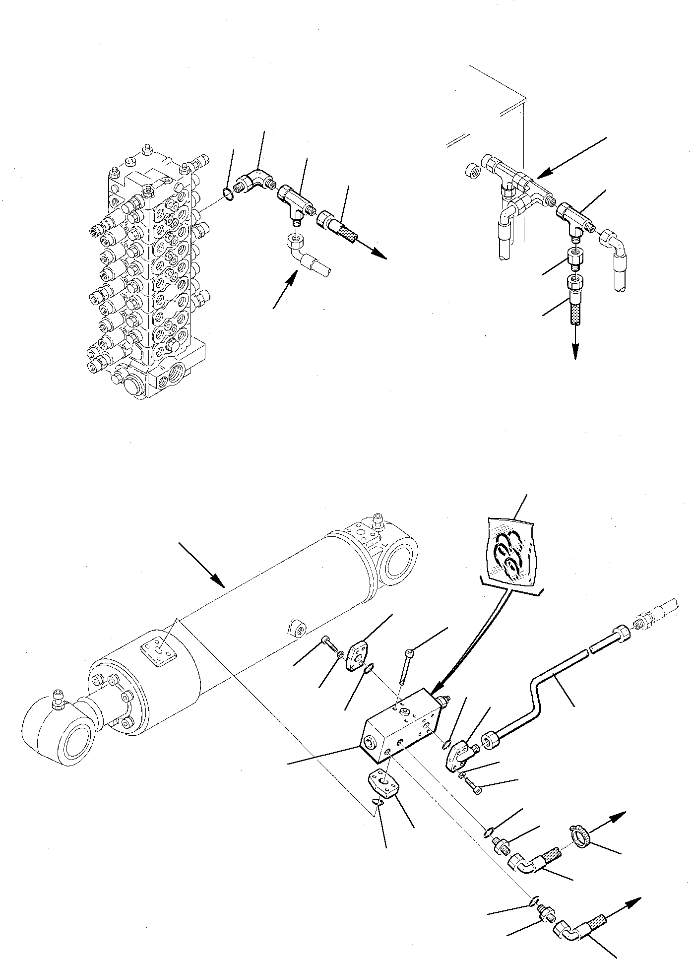 Схема запчастей Komatsu PC75-1 - ГИДРОЛИНИЯ (ЦИЛИНДР РУКОЯТИ) (КЛАПАН БЕЗОПАСНОСТИ) УПРАВЛ-Е РАБОЧИМ ОБОРУДОВАНИЕМ