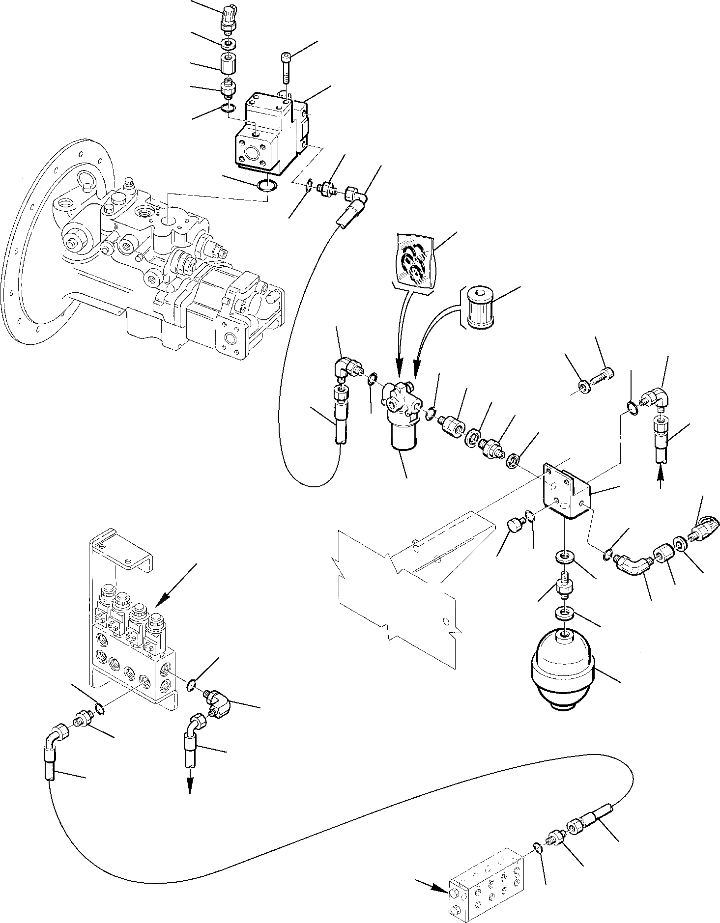Схема запчастей Komatsu PC75R-2 USA - ГИДРОЛИНИЯ (КЛАПАН PPCЛИНИЯ ПОДАЧИ) УПРАВЛ-Е РАБОЧИМ ОБОРУДОВАНИЕМ
