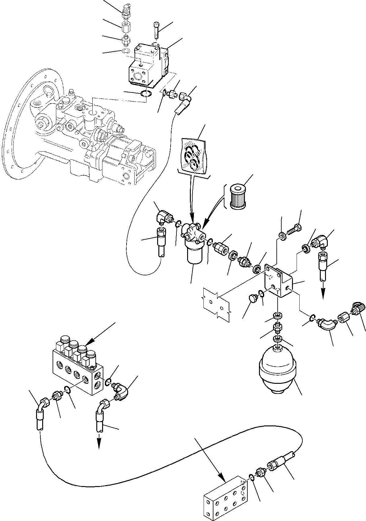 Схема запчастей Komatsu PC75R-2 USA - ГИДРОЛИНИЯ (КЛАПАН PPCЛИНИЯ ПОДАЧИ) УПРАВЛ-Е РАБОЧИМ ОБОРУДОВАНИЕМ