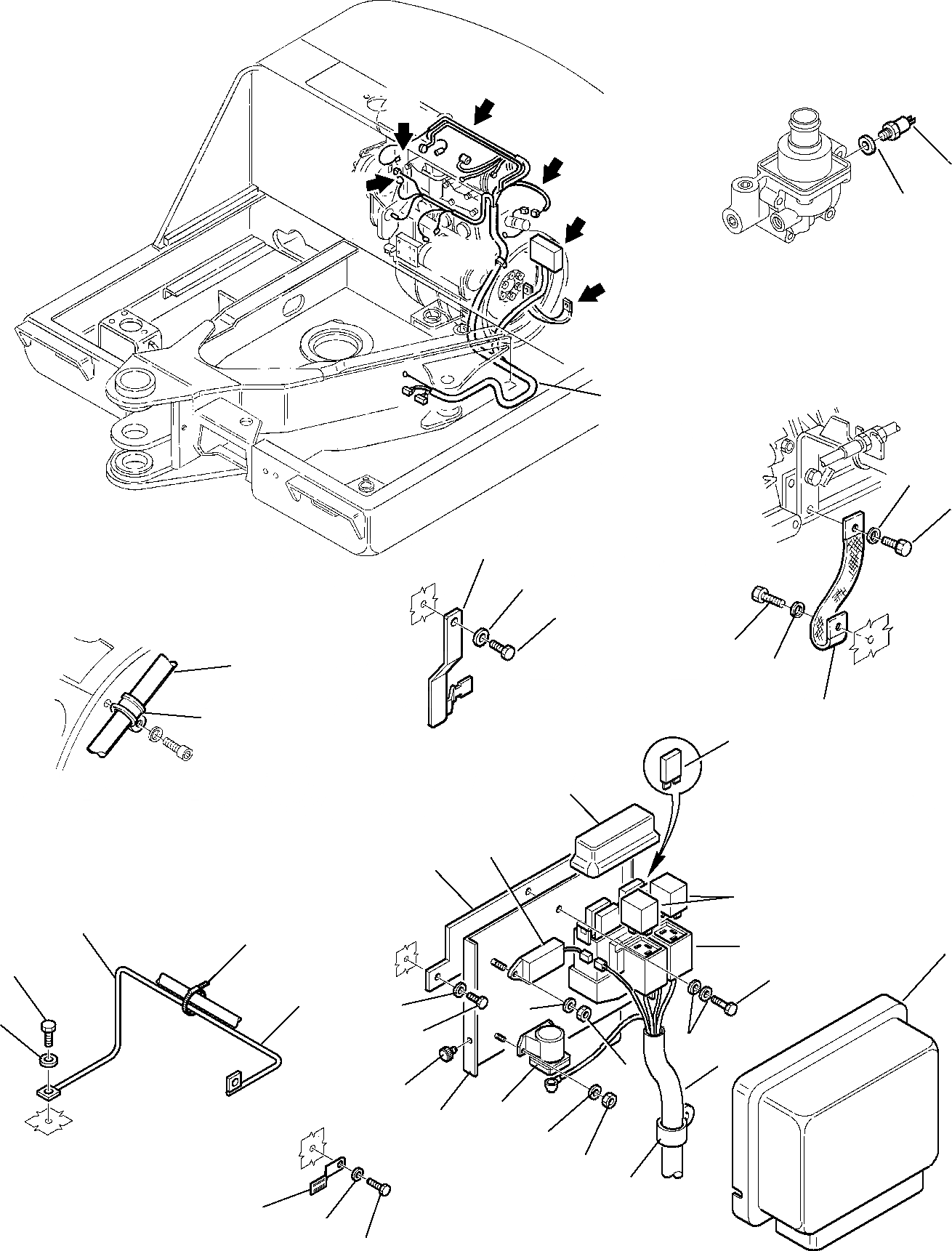 Схема запчастей Komatsu PC75R-2 USA - ЭЛЕКТРИКА (ЛИНИЯ ДВИГАТЕЛЯ) КОМПОНЕНТЫ ДВИГАТЕЛЯ И ЭЛЕКТРИКА