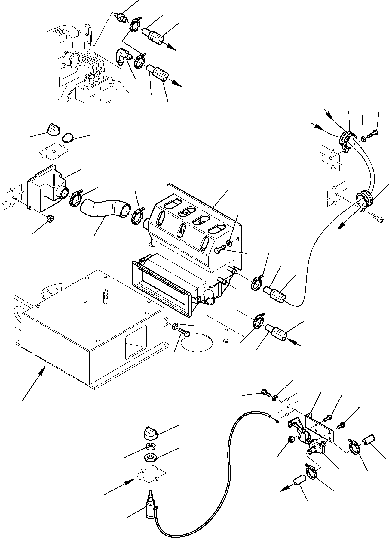 Схема запчастей Komatsu PC75R-2 USA - СИСТЕМА ПОДОГРЕВА (/) ЧАСТИ КОРПУСА И КАБИНА