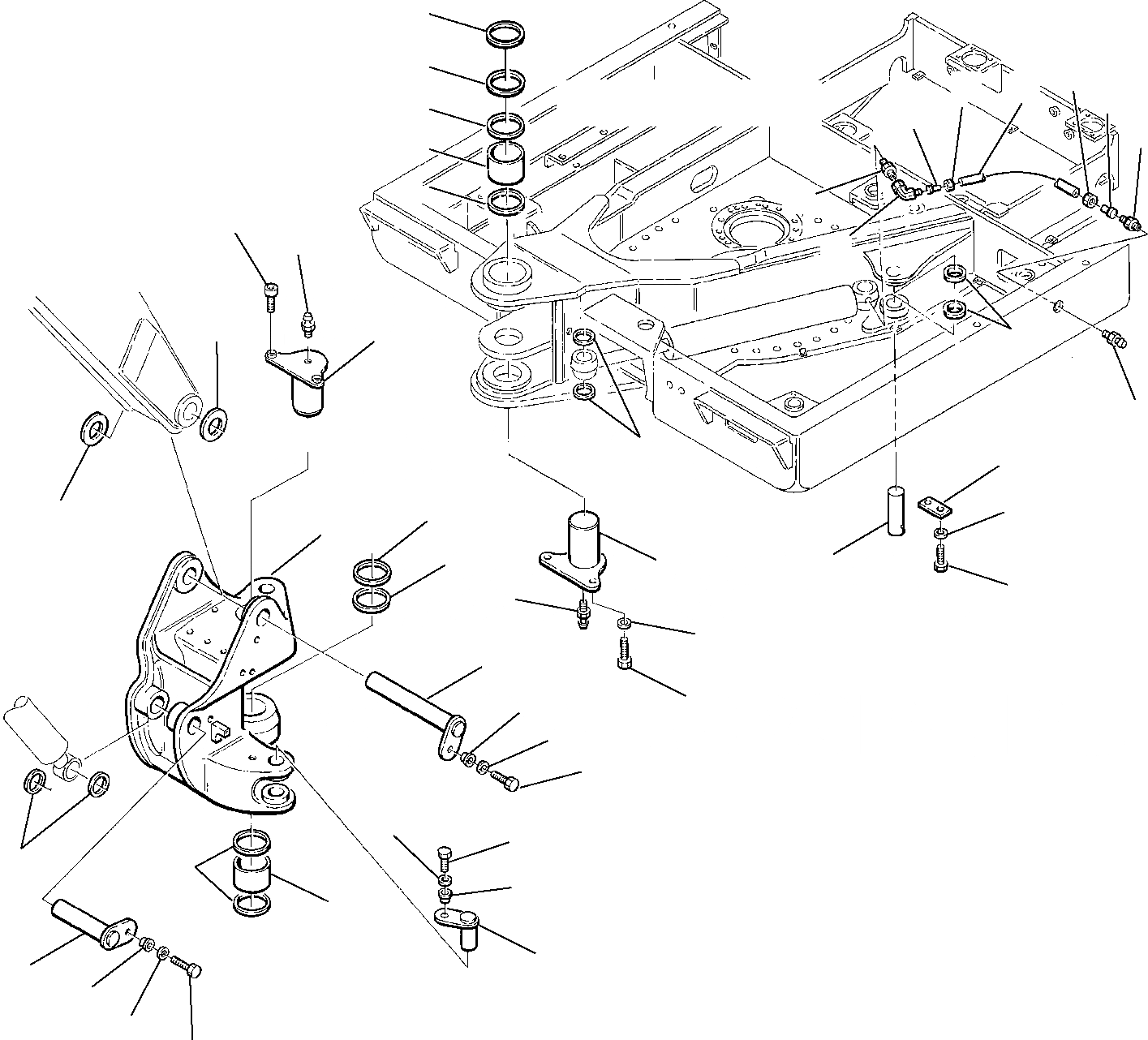 Схема запчастей Komatsu PC75R-2 - ПОВОРОТН. БЛОК РАБОЧЕЕ ОБОРУДОВАНИЕ