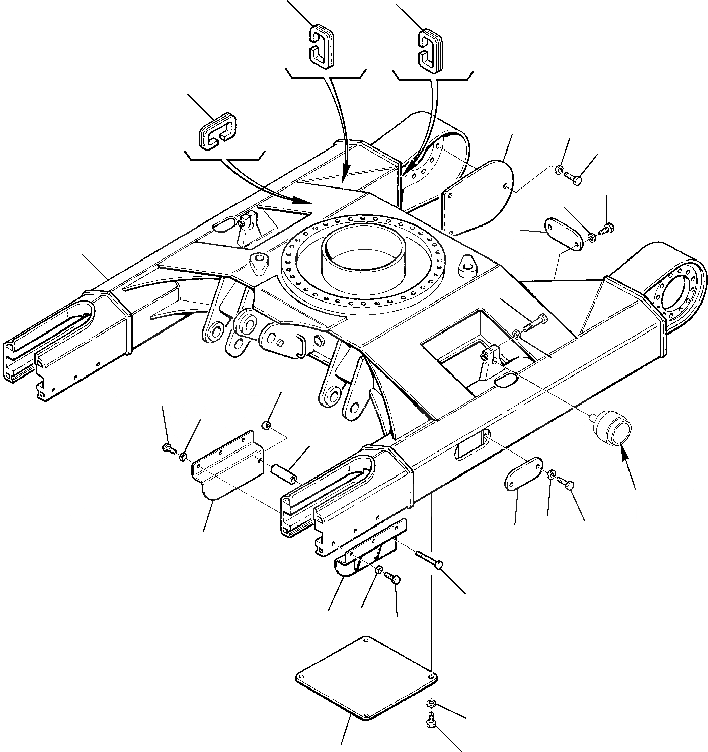 Схема запчастей Komatsu PC75R-2 PC75R-2HD - ГУСЕНИЧНАЯ РАМА HD ВЕРСИЯ ХОДОВАЯ