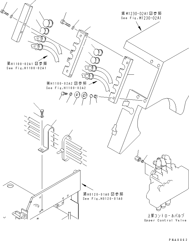 Схема запчастей Komatsu PC75UD-2E - ЛИНИЯ АКТУАТОРА (РЕМЕНЬ И КРЕПЛЕНИЕ)(№77-) ГИДРАВЛИКА
