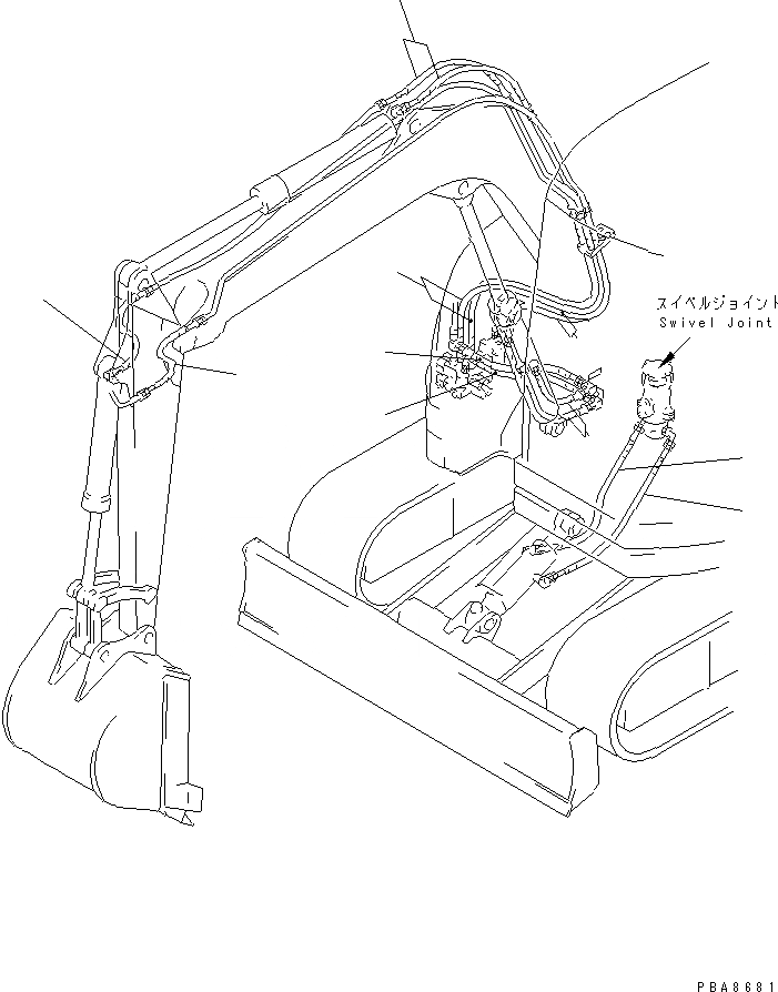 Схема запчастей Komatsu PC75UD-2 - ШЛАНГИ РАБОЧ. ОБОРУД-Я (UD)(№798-) КАТАЛОГИ ЗЧ