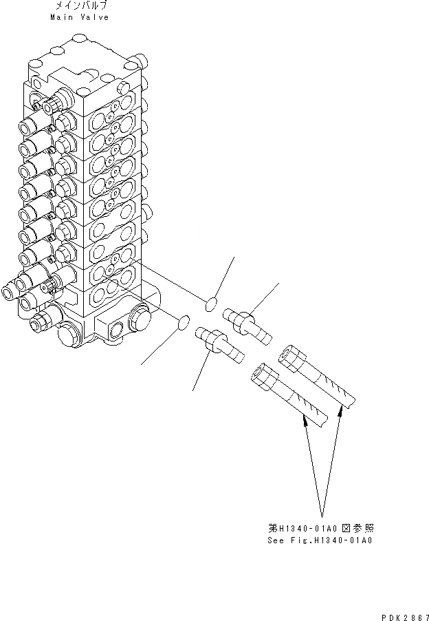 Схема запчастей Komatsu PC75UD-3 - ОТВАЛ ЛИНИЯ (ВЕРХН.) ГИДРАВЛИКА