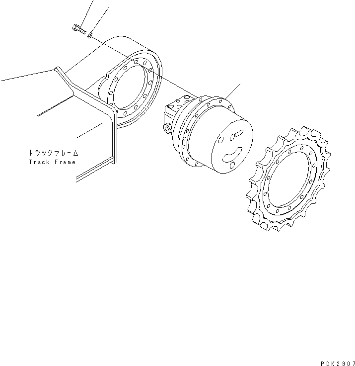Схема запчастей Komatsu PC75UD-3 - КОНЕЧНАЯ ПЕРЕДАЧА НИЖНЯЯ ГИДРОЛИНИЯ И ЛИНИЯ ХОДА