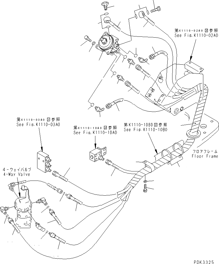 Схема запчастей Komatsu PC75US-3 - ОСНОВН. КОНСТРУКЦИЯ (ТРУБЫ¤ ЛЕВ.) (MULTIPLE PATTERN УПРАВЛ-Е) КАБИНА ОПЕРАТОРА И СИСТЕМА УПРАВЛЕНИЯ