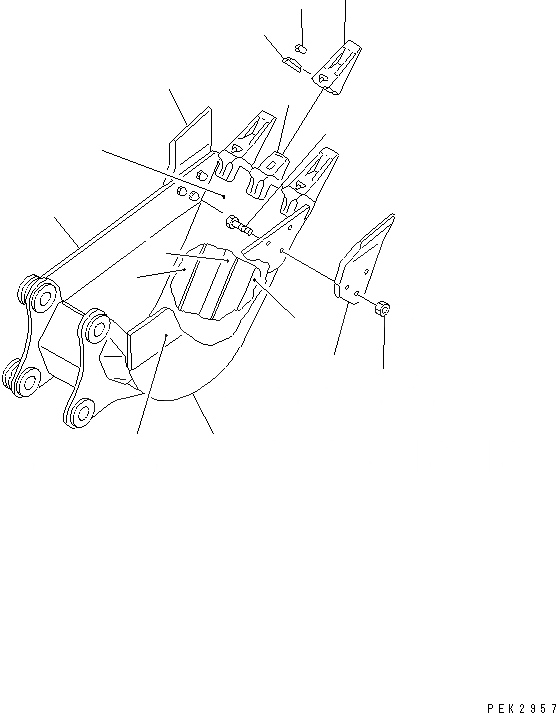 Схема запчастей Komatsu PC75US-3 - BUACKET¤ .M ШИР. MM (ВЕРТИКАЛЬН. ПАЛЕЦ) РАБОЧЕЕ ОБОРУДОВАНИЕ