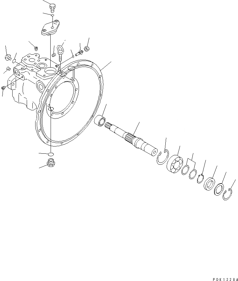 Схема запчастей Komatsu PC75US-3 - ОСНОВН. НАСОС (/7) ОСНОВН. КОМПОНЕНТЫ И РЕМКОМПЛЕКТЫ