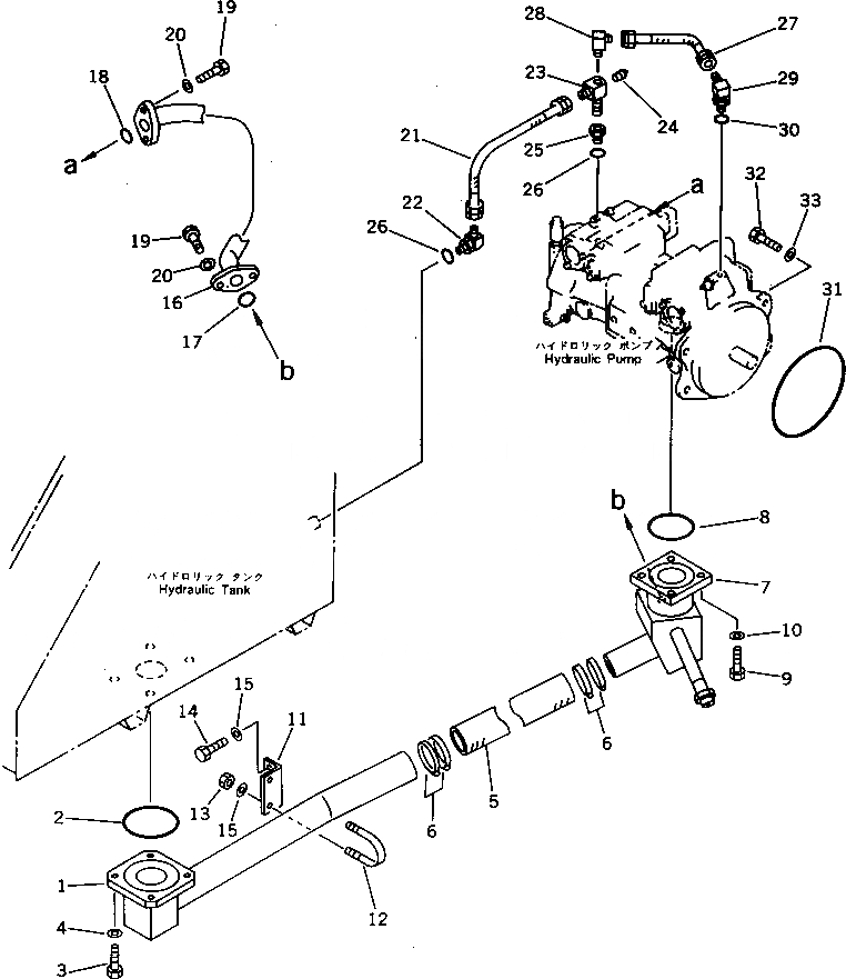 Схема запчастей Komatsu PC75UU-1 - ГИДРОЛИНИЯ (ИЗ БАКА В НАСОС) УПРАВЛ-Е РАБОЧИМ ОБОРУДОВАНИЕМ