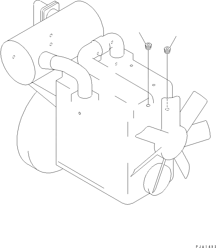 Схема запчастей Komatsu PC75UU-2 - КРЕПЛЕНИЕ ДВИГАТЕЛЯ (ОБОГРЕВАТЕЛЬ.) (НАВЕС) КОМПОНЕНТЫ ДВИГАТЕЛЯ