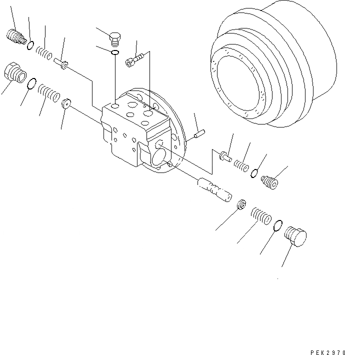 Схема запчастей Komatsu PC75UU-3 - МОТОР ХОДА (/) (ТОРМОЗНОЙ КЛАПАН)(№-) ОСНОВН. КОМПОНЕНТЫ И РЕМКОМПЛЕКТЫ