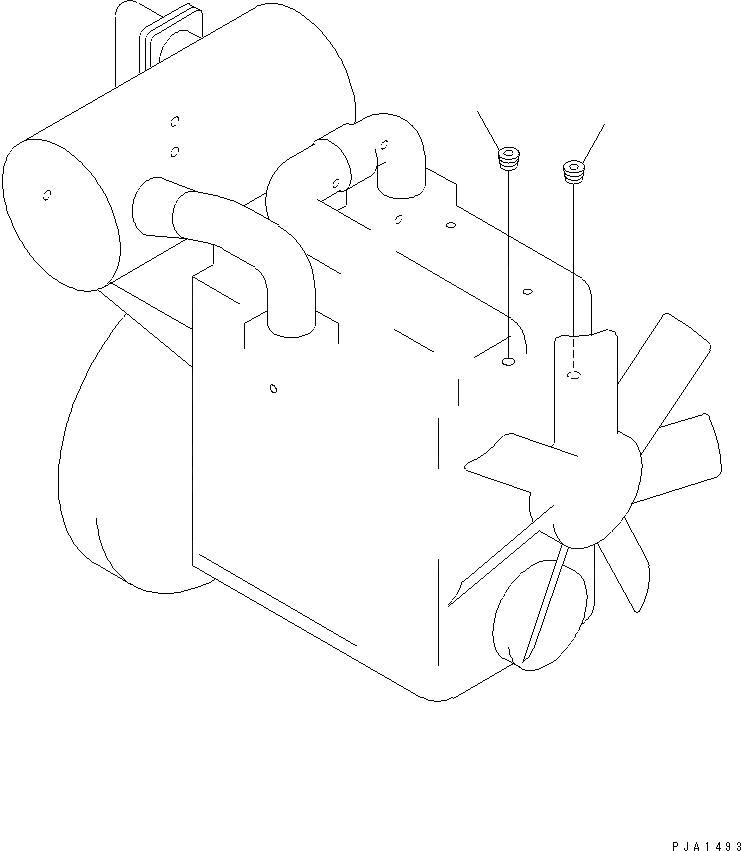 Схема запчастей Komatsu PC75UU-2 - КРЕПЛЕНИЕ ДВИГАТЕЛЯ (ОБОГРЕВАТЕЛЬ.) (НАВЕС) КОМПОНЕНТЫ ДВИГАТЕЛЯ