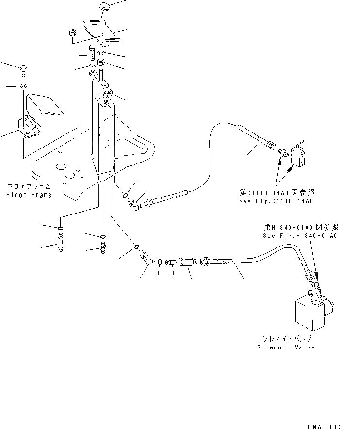 Схема запчастей Komatsu PC75UU-2 - ОСНОВН. КОНСТРУКЦИЯ (OFFSET УПРАВЛ-Е)(№7-) КАБИНА ОПЕРАТОРА И СИСТЕМА УПРАВЛЕНИЯ