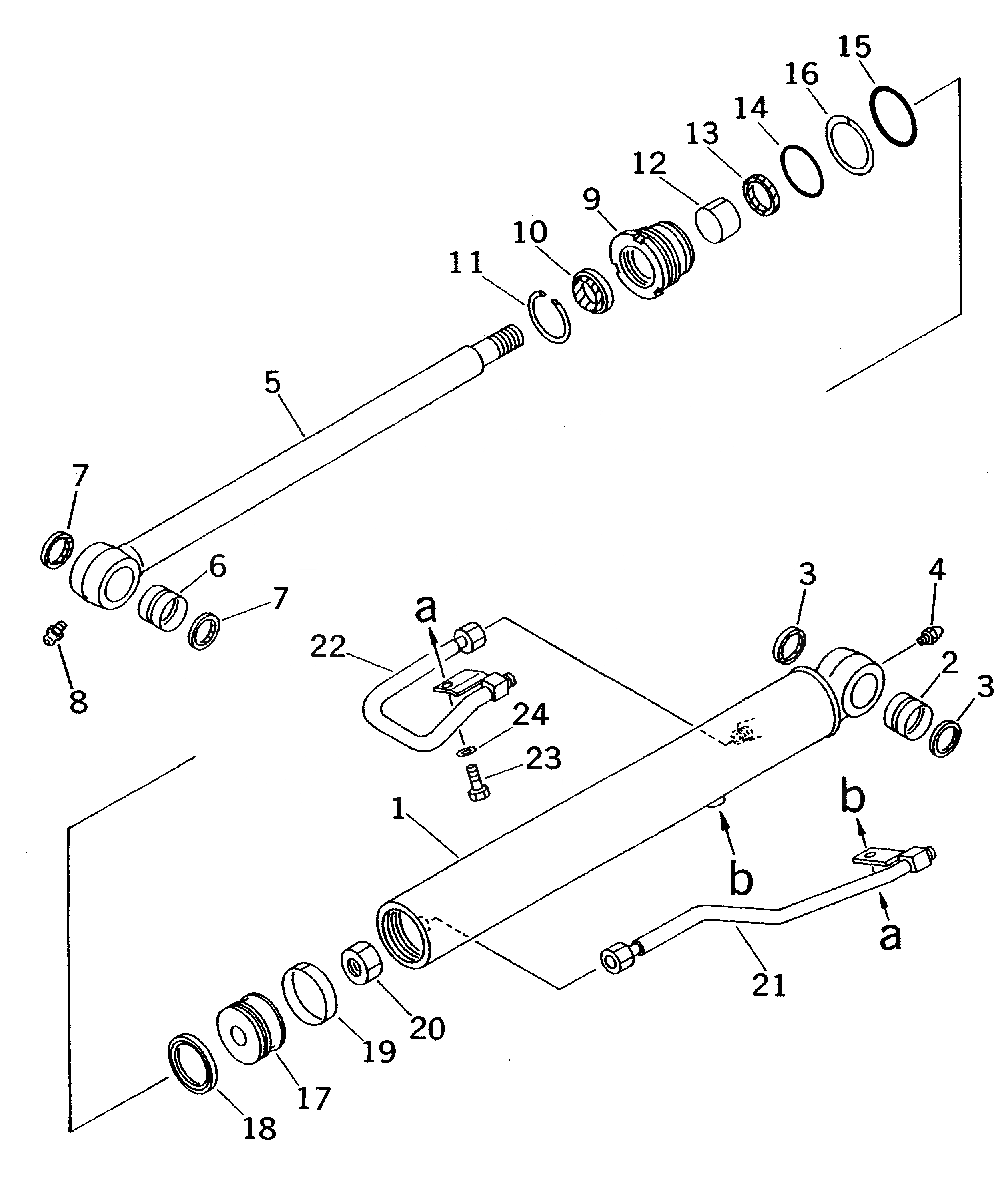 Схема запчастей Komatsu PC75UU-2 - ЦИЛИНДР КОВША (ДЛЯ SLIDE РУКОЯТЬ) РАБОЧЕЕ ОБОРУДОВАНИЕ