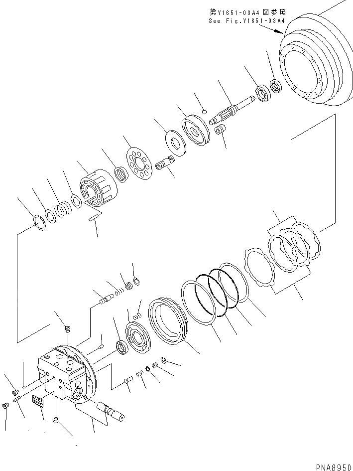 Схема запчастей Komatsu PC75UU-2 - МОТОР ХОДА (/) (ГИДРАВЛ МОТОР) (ВТОР. ХОД СПЕЦ-Я.)(№7-) ОСНОВН. КОМПОНЕНТЫ И РЕМКОМПЛЕКТЫ