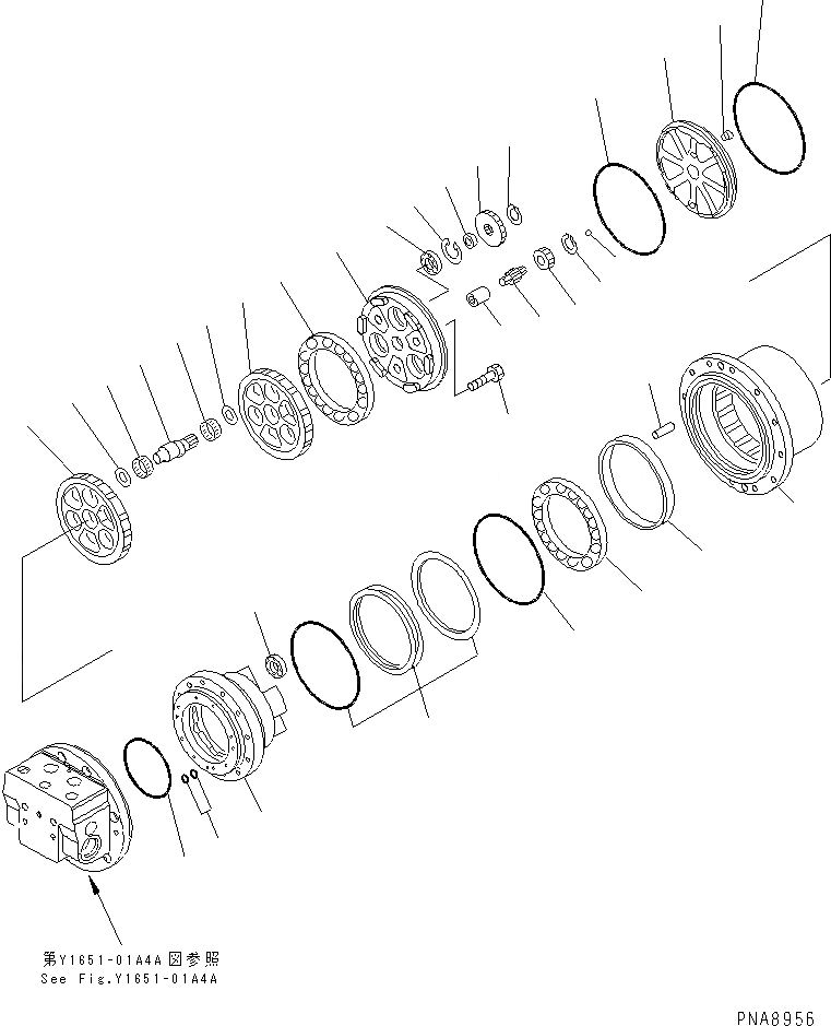 Схема запчастей Komatsu PC75UU-2 - МОТОР ХОДА (/) (КОНЕЧНАЯ ПЕРЕДАЧА) (ВТОР. ХОД СПЕЦ-Я.)(№7-) ОСНОВН. КОМПОНЕНТЫ И РЕМКОМПЛЕКТЫ