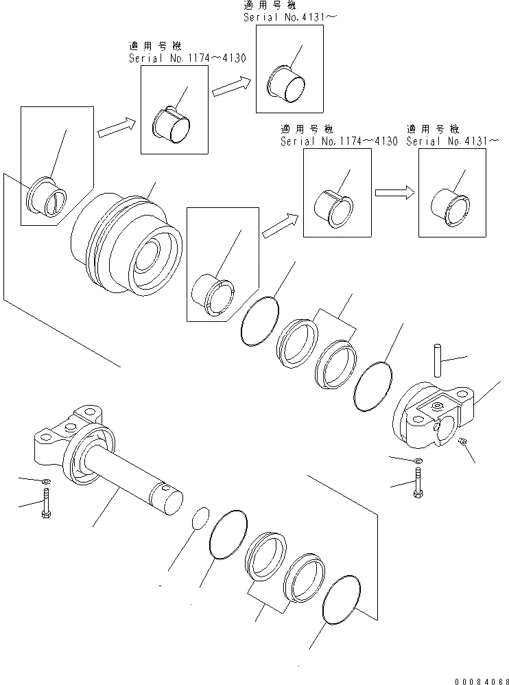 Схема запчастей Komatsu PC78MR-6 - ОПОРНЫЙ КАТОК ХОДОВАЯ