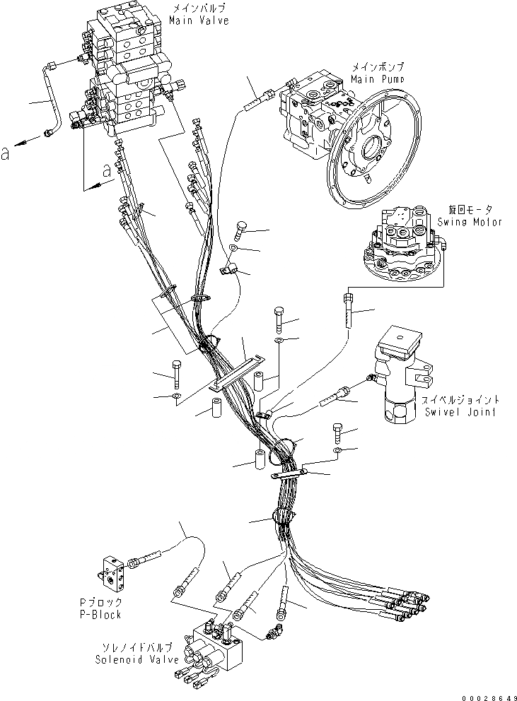 Схема запчастей Komatsu PC78US-6 - P.P.C ОСНОВН. ЛИНИЯ (/)(№-) ГИДРАВЛИКА