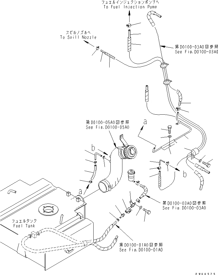 Схема запчастей Komatsu PC78US-5 - ТОПЛИВН. БАК. (ТОПЛИВН. ЛИНИЯ /) ТОПЛИВН. БАК. AND КОМПОНЕНТЫ