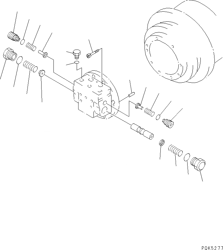 Схема запчастей Komatsu PC78US-5 - МОТОР ХОДА (/) (ТОРМОЗНОЙ КЛАПАН)(№-9) ОСНОВН. КОМПОНЕНТЫ И РЕМКОМПЛЕКТЫ