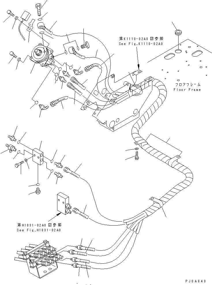 Схема запчастей Komatsu PC78US-5 - ОСНОВН. КОНСТРУКЦИЯ (КЛАПАН PPC И ТРУБЫ ПРАВ.) (ОТВАЛ) КАБИНА ОПЕРАТОРА И СИСТЕМА УПРАВЛЕНИЯ