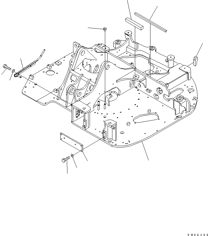 Схема запчастей Komatsu PC78US-6 - ОСНОВНАЯ РАМА (BLUE)(№-) ОСНОВНАЯ РАМА И ЕЕ ЧАСТИ
