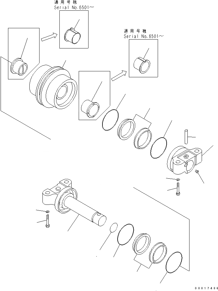 Схема запчастей Komatsu PC78US-6 - ОПОРНЫЙ КАТОК ХОДОВАЯ
