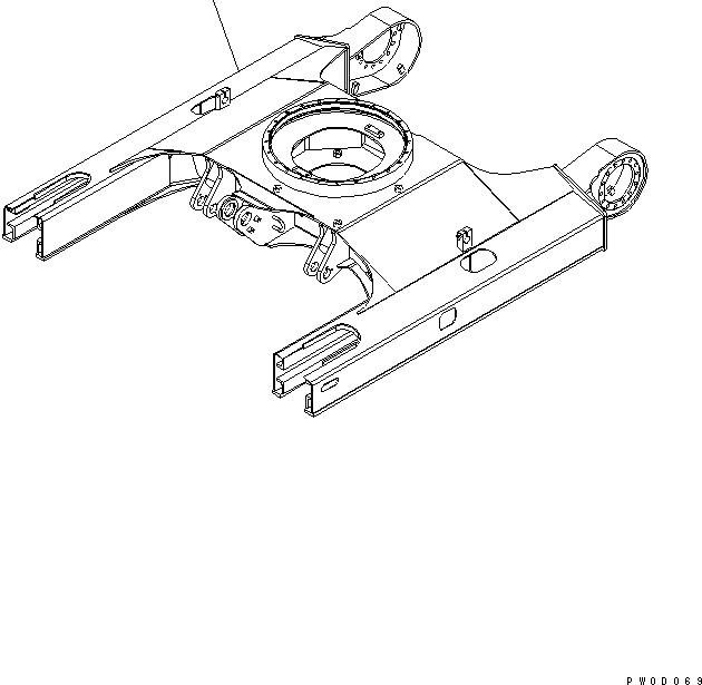 Схема запчастей Komatsu PC78US-6 - ГУСЕНИЧНАЯ РАМА (BREAK UP СПЕЦ-Я.) ХОДОВАЯ