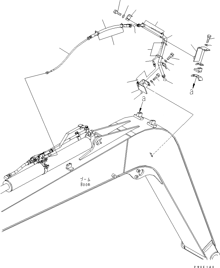 Схема запчастей Komatsu PC78US-6 - РУКОЯТЬ CRANE (ТРУБЫ СТРЕЛЫ) (ДЛЯ НАВЕСН. ОБОРУД.) (YELНИЗ.) СПЕЦ. ОПЦИИ