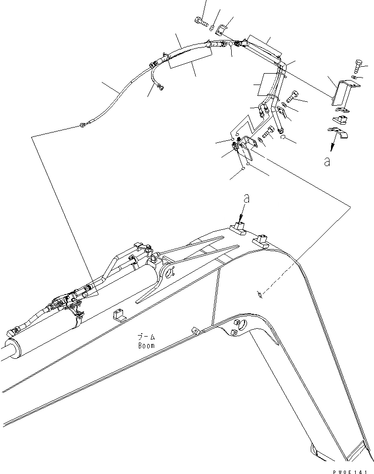 Схема запчастей Komatsu PC78US-6 - РУКОЯТЬ CRANE (ТРУБЫ СТРЕЛЫ) (РУКОЯТЬ СТОПОРН. КЛАПАН) (YELНИЗ.) СПЕЦ. ОПЦИИ