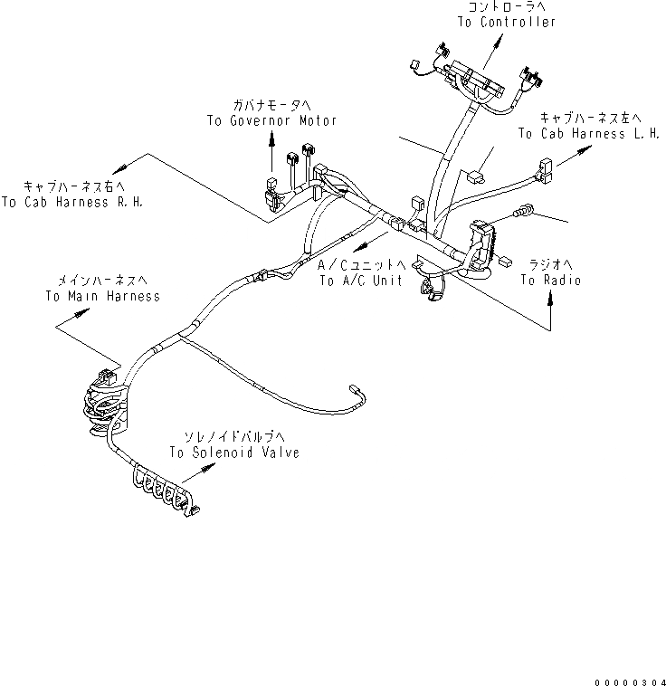 Схема запчастей Komatsu PC78US-6 - ОСНОВН. КОНСТРУКЦИЯ (ЭЛЕКТРОПРОВОДКА) (ДЛЯ NORWAY)(№-) КАБИНА ОПЕРАТОРА И СИСТЕМА УПРАВЛЕНИЯ