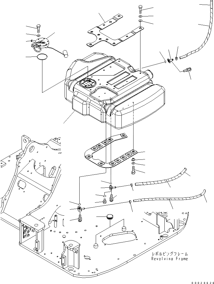 Схема запчастей Komatsu PC78UU-6 - ТОПЛИВН. БАК. (БАК)(№8-) ТОПЛИВН. БАК. AND КОМПОНЕНТЫ