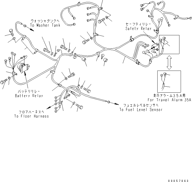 Схема запчастей Komatsu PC78UU-6 - ЭЛЕКТР. (ОСНОВН. Э/ПРОВОДКА) (/) ЭЛЕКТРИКА