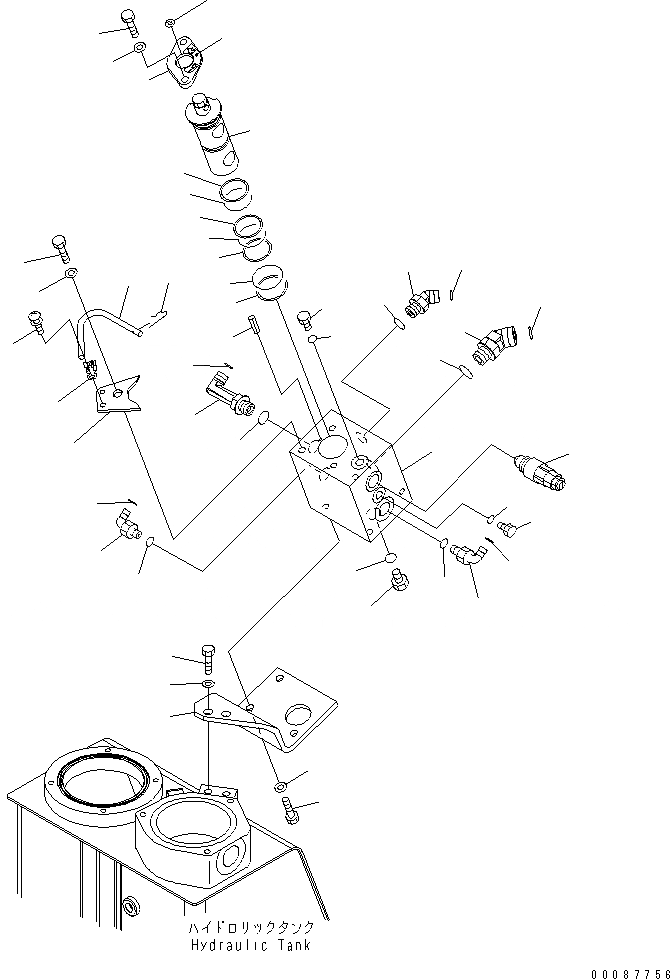 Схема запчастей Komatsu PC78UU-6 - НАВЕСНОЕ ОБОРУД-Е (MODE CHANGE КЛАПАН) (С СЕРВИСНЫМ КЛАПАНОМ)(№7-) ГИДРАВЛИКА
