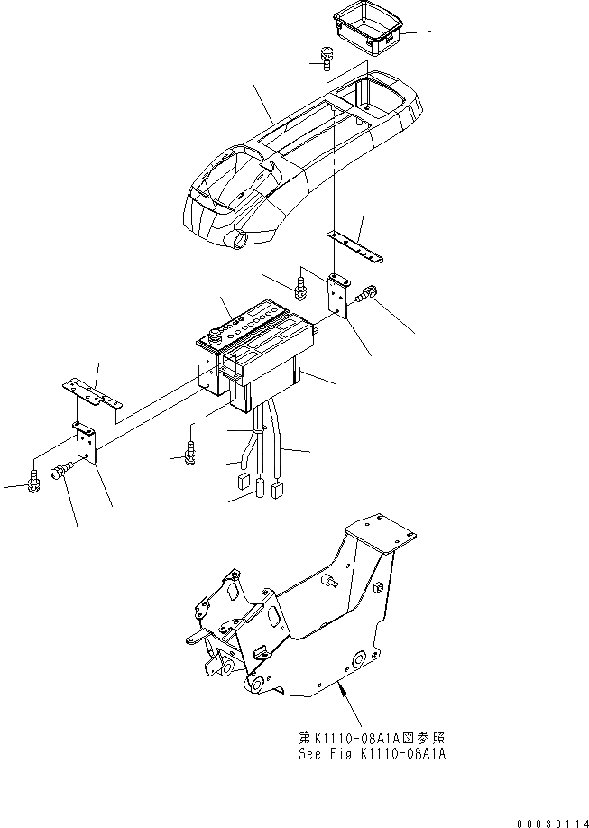 Схема запчастей Komatsu PC78UU-6 - ОСНОВН. КОНСТРУКЦИЯ (КОНСОЛЬ) (ВЕРХН.) (ЛЕВ.)(№78-) КАБИНА ОПЕРАТОРА И СИСТЕМА УПРАВЛЕНИЯ