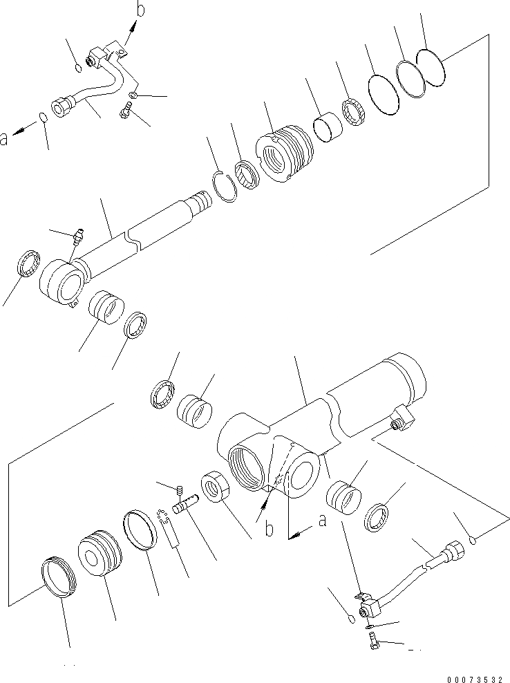 Схема запчастей Komatsu PC78UU-6 - ЦИЛИНДР РУКОЯТИ(ВНУТР. ЧАСТИ) ОСНОВН. КОМПОНЕНТЫ И РЕМКОМПЛЕКТЫ
