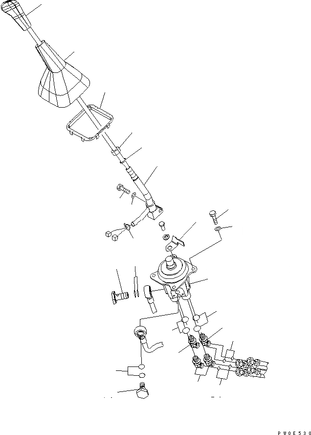 Схема запчастей Komatsu PC78UU-6 - ОСНОВН. КОНСТРУКЦИЯ (РЫЧАГ И КЛАПАН) (ЛЕВ.) (ДЛЯ НАВЕСА)(№-) КАБИНА ОПЕРАТОРА И СИСТЕМА УПРАВЛЕНИЯ