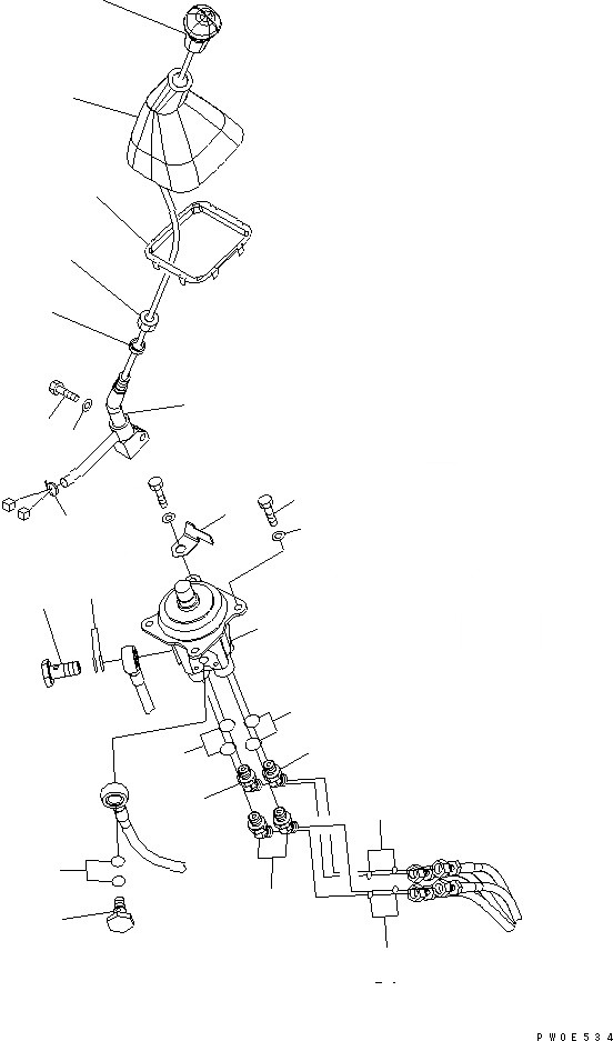 Схема запчастей Komatsu PC78UU-6 - ОСНОВН. КОНСТРУКЦИЯ (РЫЧАГ И КЛАПАН) (ПРАВ.) (ДЛЯ НАВЕСА)(№-) КАБИНА ОПЕРАТОРА И СИСТЕМА УПРАВЛЕНИЯ