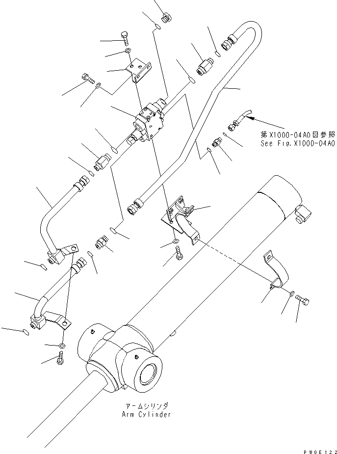 Схема запчастей Komatsu PC78UU-6 - РУКОЯТЬ CRANE (ЦИЛИНДР РУКОЯТИ) СПЕЦ. ОПЦИИ