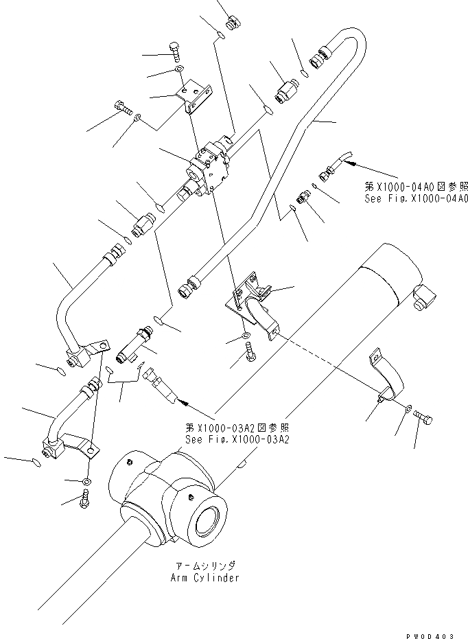 Схема запчастей Komatsu PC78UU-6 - РУКОЯТЬ CRANE (ЦИЛИНДР РУКОЯТИ) (ПРЕДОТВРАЩЕНИЕ СМЕЩЕНИЮ КЛАПАН) (/) СПЕЦ. ОПЦИИ
