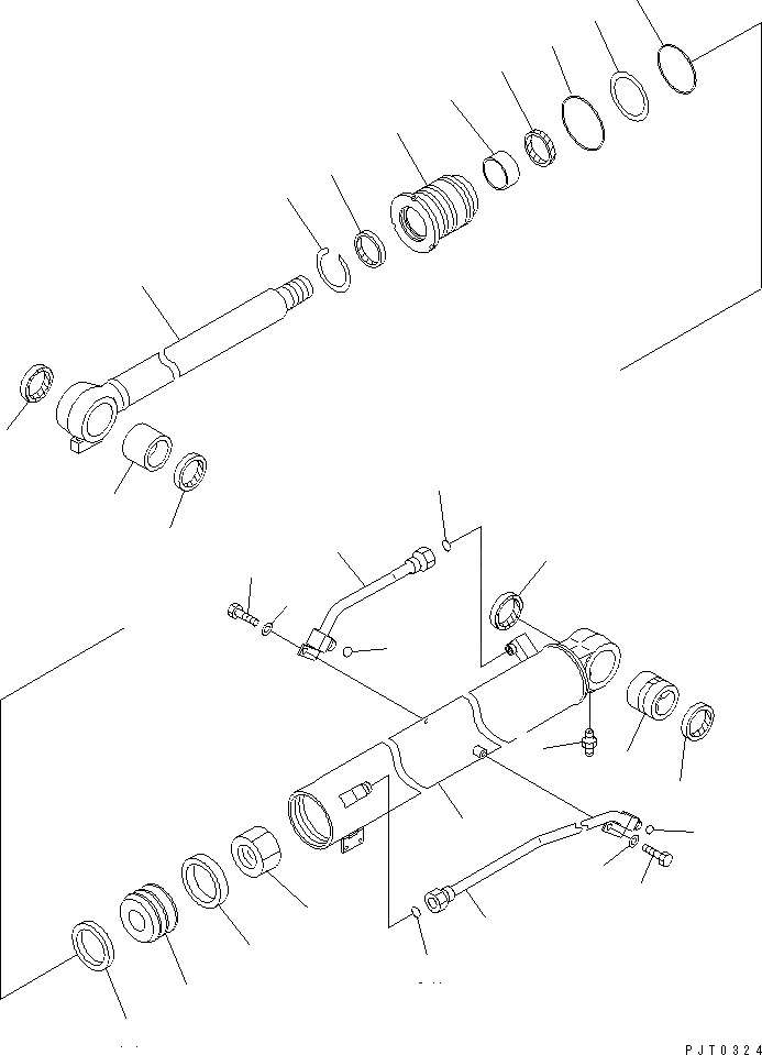 Схема запчастей Komatsu PC78UU-6 - ЦИЛИНДР СТРЕЛЫ(ВНУТР. ЧАСТИ) ОСНОВН. КОМПОНЕНТЫ И РЕМКОМПЛЕКТЫ