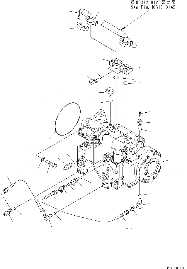 Схема запчастей Komatsu PC800-6-AM - NO. НАСОС (СОЕДИНИТ. ЧАСТИ)(№-) ГИДРАВЛИКА