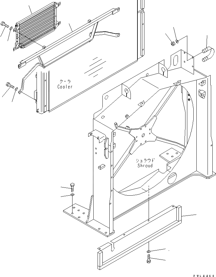 Схема запчастей Komatsu PC800-6 - ОХЛАЖД-Е (КОНДЕНСАТОР И ОХЛАЖД-Е ЧАСТИ КОРПУСА)(№-999) СИСТЕМА ОХЛАЖДЕНИЯ